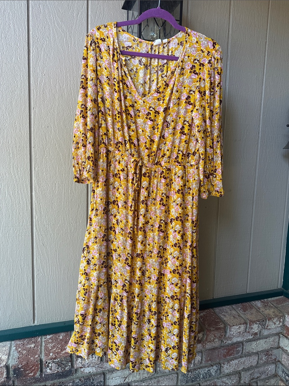 GAP Yellow Floral Maxi Dress